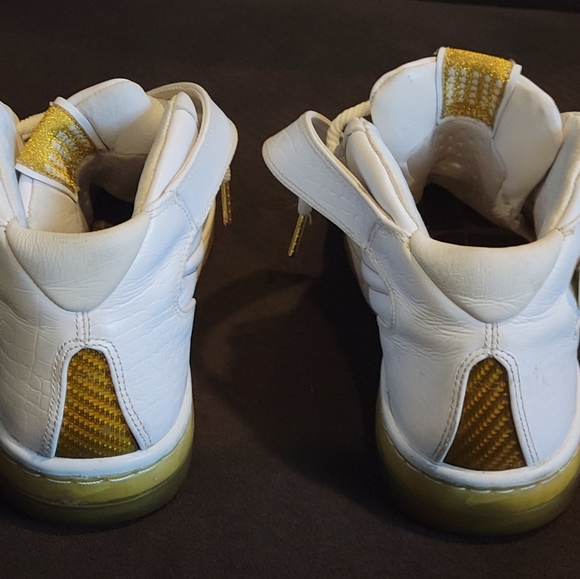 NIKE Air Force 25th Anniversary Basketball White Gold 315015-171 - Picture 5 of 9